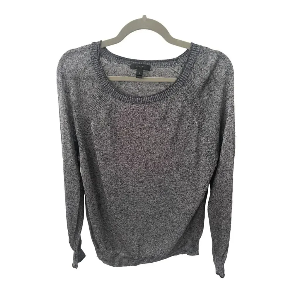 J. Crew Pullover Sweater Linen Blend Lightweight Casual Preppy Cozy Classic S